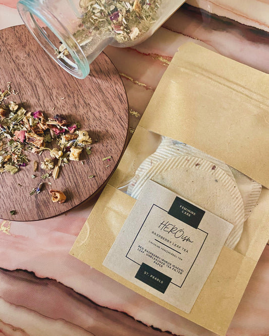 {2 Pouches} HEROism Raspberry Leaf Tea| Feminine Care